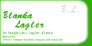 blanka lagler business card